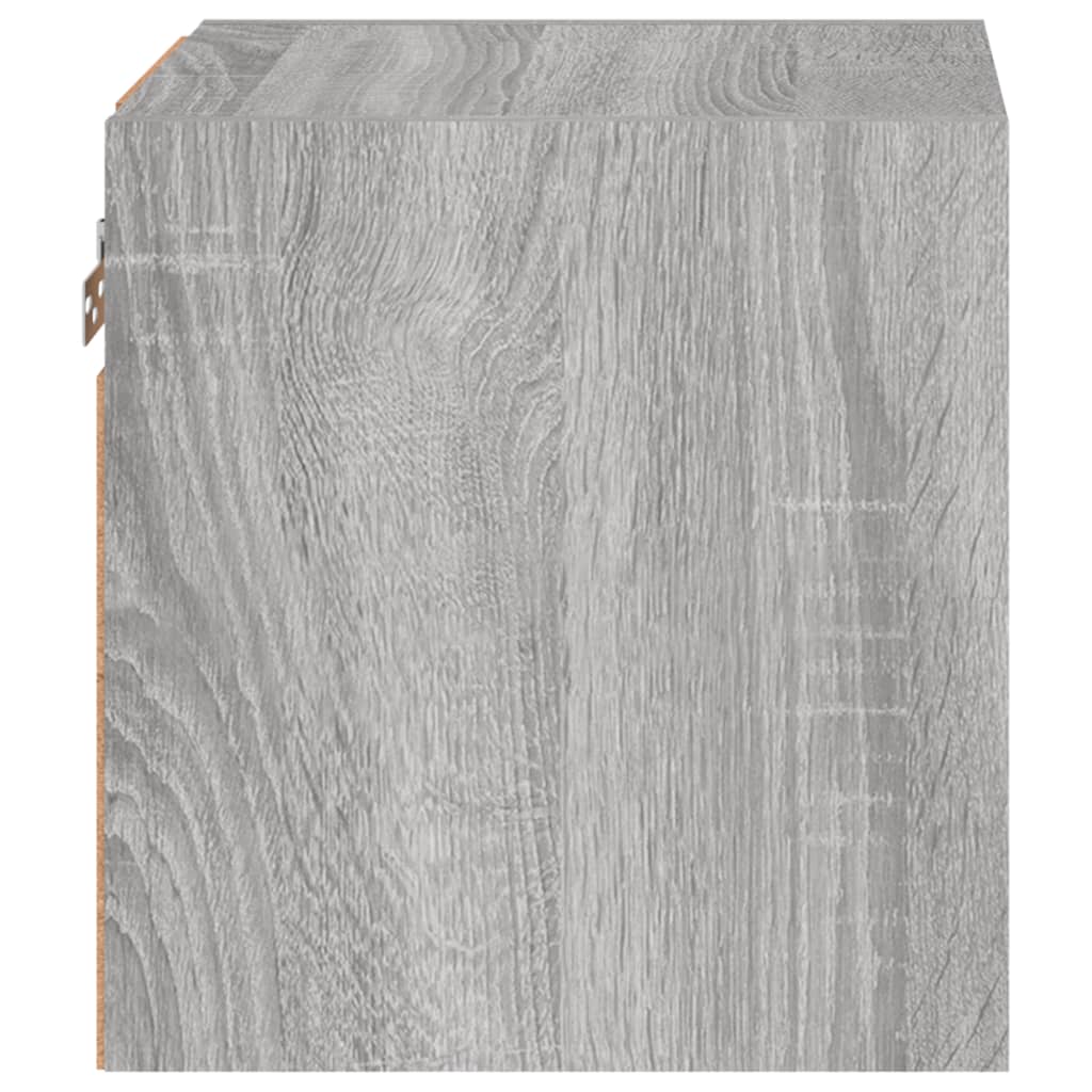 TV Wall Cabinets with LED Lights 2 pcs Grey Sonoma 30x28.5x30 cm