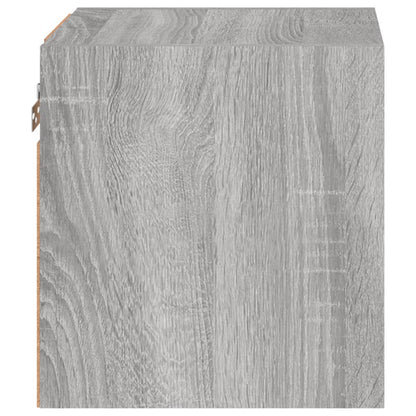 TV Wall Cabinets with LED Lights 2 pcs Grey Sonoma 30x28.5x30 cm