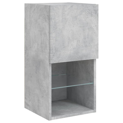 TV Cabinet with LED Lights Concrete Grey 30.5x30x60 cm