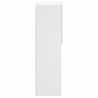 TV Cabinet with LED Lights White 30.5x30x102 cm
