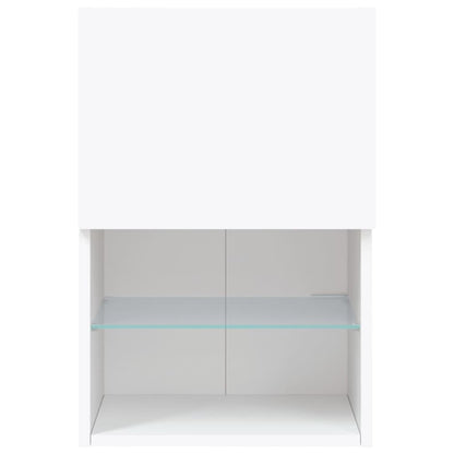 TV Cabinet with LED Lights White 40.5x30x60 cm