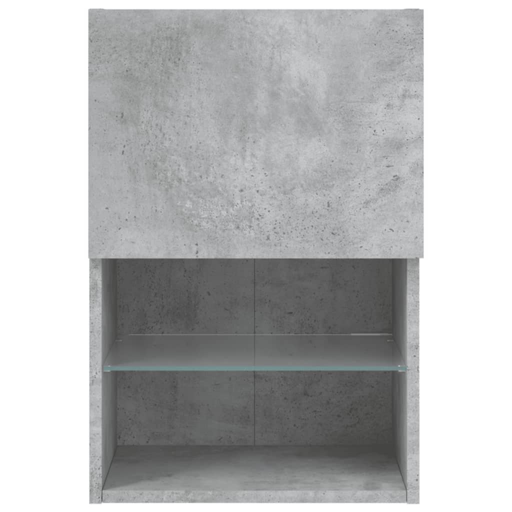 TV Cabinet with LED Lights Concrete Grey 40.5x30x60 cm