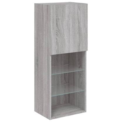 TV Cabinet with LED Lights Grey Sonoma 40.5x30x102 cm