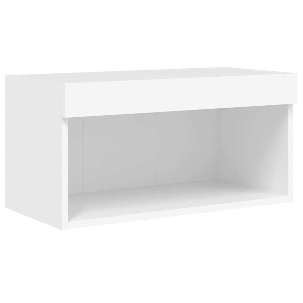 TV Cabinet with LED Lights White 60x30x30 cm