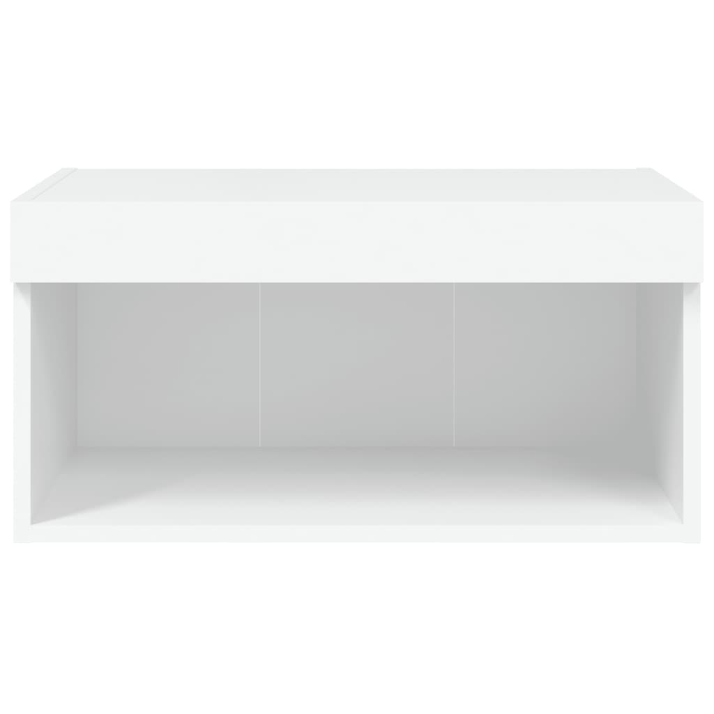 TV Cabinet with LED Lights White 60x30x30 cm