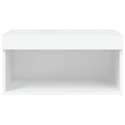 TV Cabinet with LED Lights White 60x30x30 cm