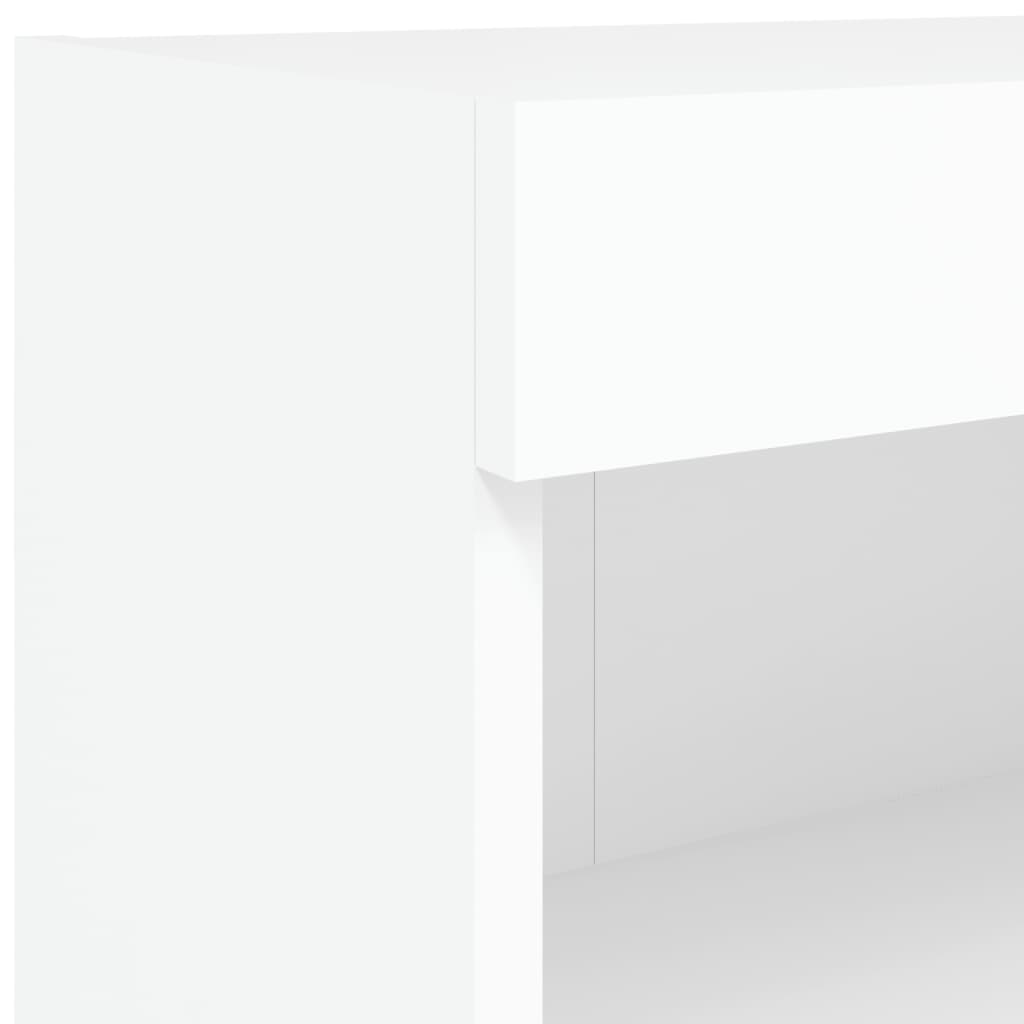 TV Cabinet with LED Lights White 60x30x30 cm