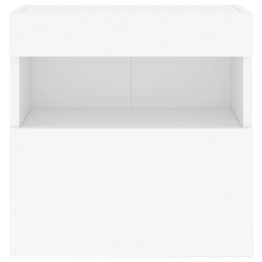 TV Wall Cabinet with LED Lights White 40x30x40 cm