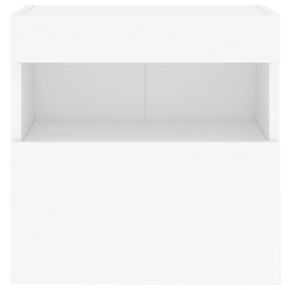 TV Wall Cabinet with LED Lights White 40x30x40 cm