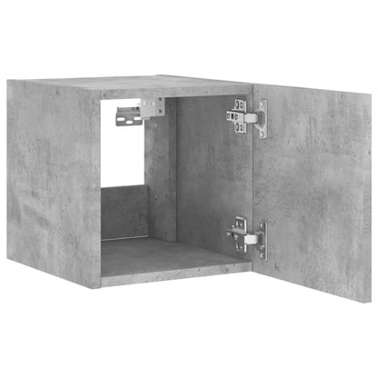 TV Wall Cabinets with LED Lights 2 pcs Concrete Grey 30.5x35x30 cm