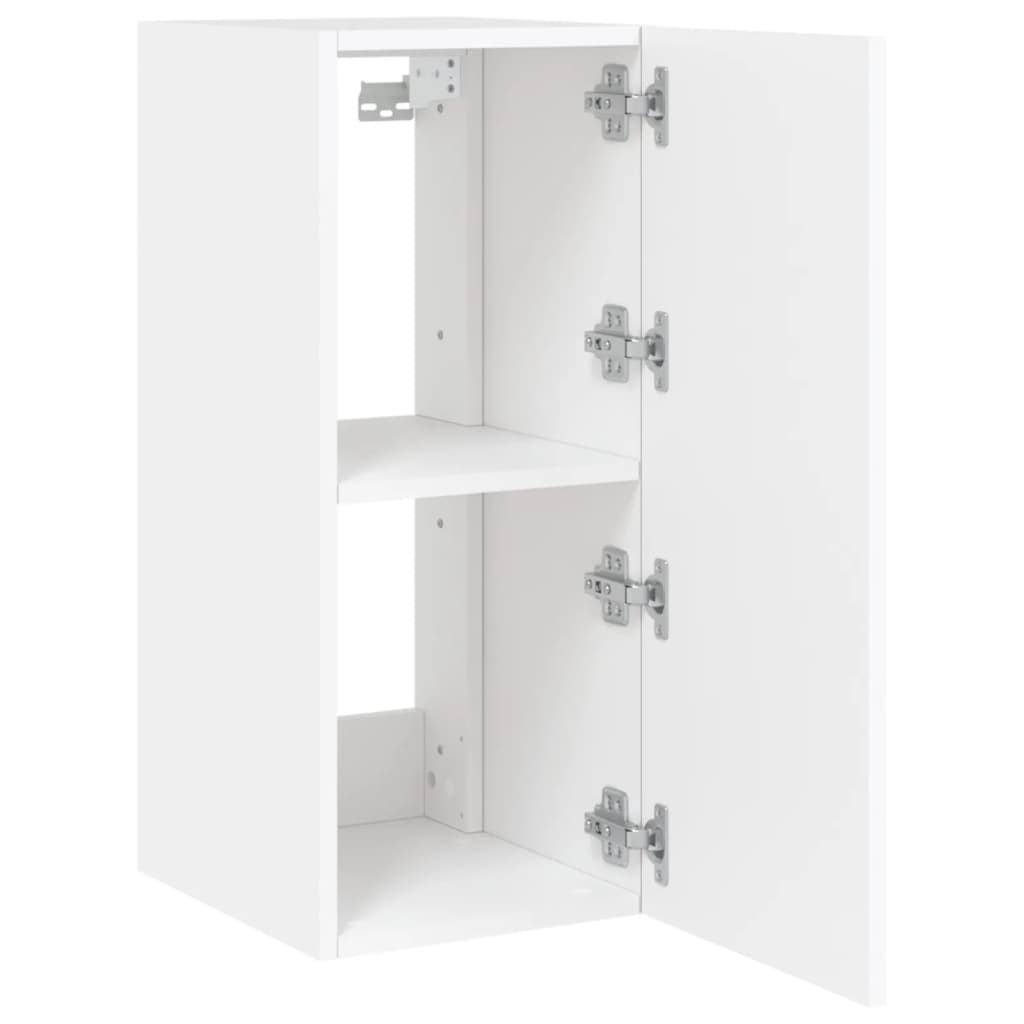 TV Wall Cabinets with LED Lights 2 pcs White 30.5x35x70 cm
