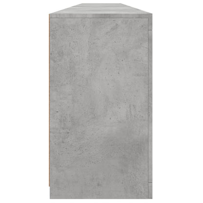 Sideboard with LED Lights Concrete Grey 283x37x67 cm