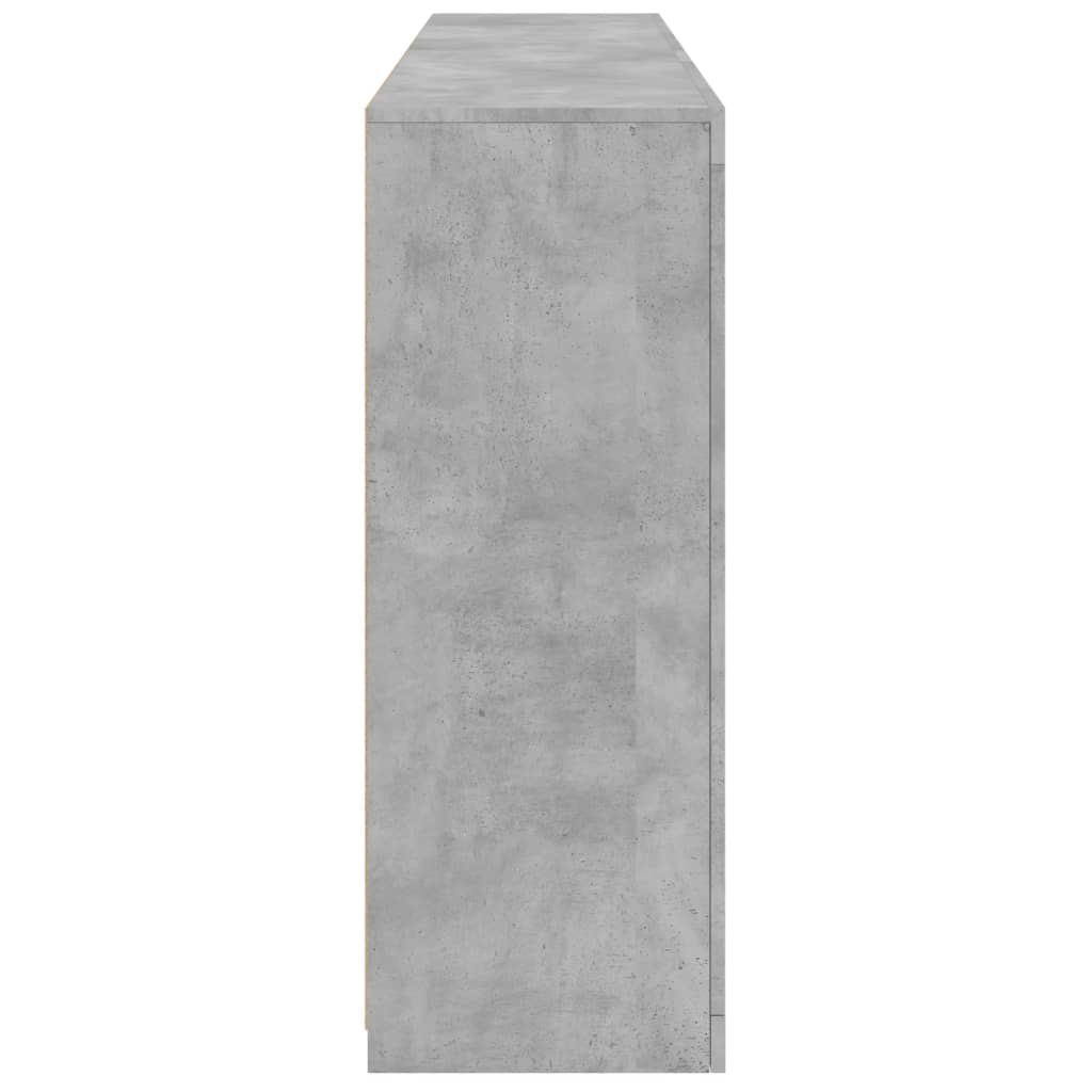 Sideboard with LED Lights Concrete Grey 162x37x100 cm