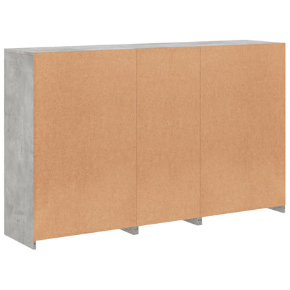 Sideboard with LED Lights Concrete Grey 162x37x100 cm