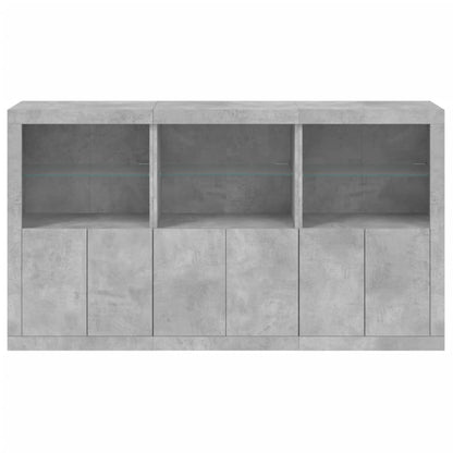 Sideboard with LED Lights Concrete Grey 181.5x37x100 cm