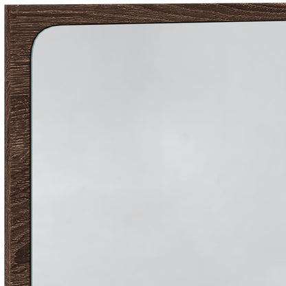 LED Bathroom Mirror Brown Oak 60x8.5x38 cm Engineered Wood