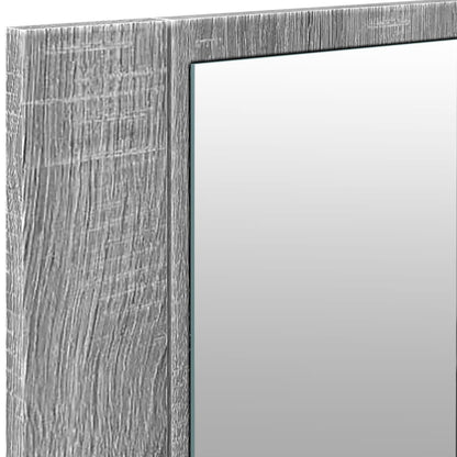 LED Bathroom Mirror Cabinet Grey Sonoma 100x12x45 cm