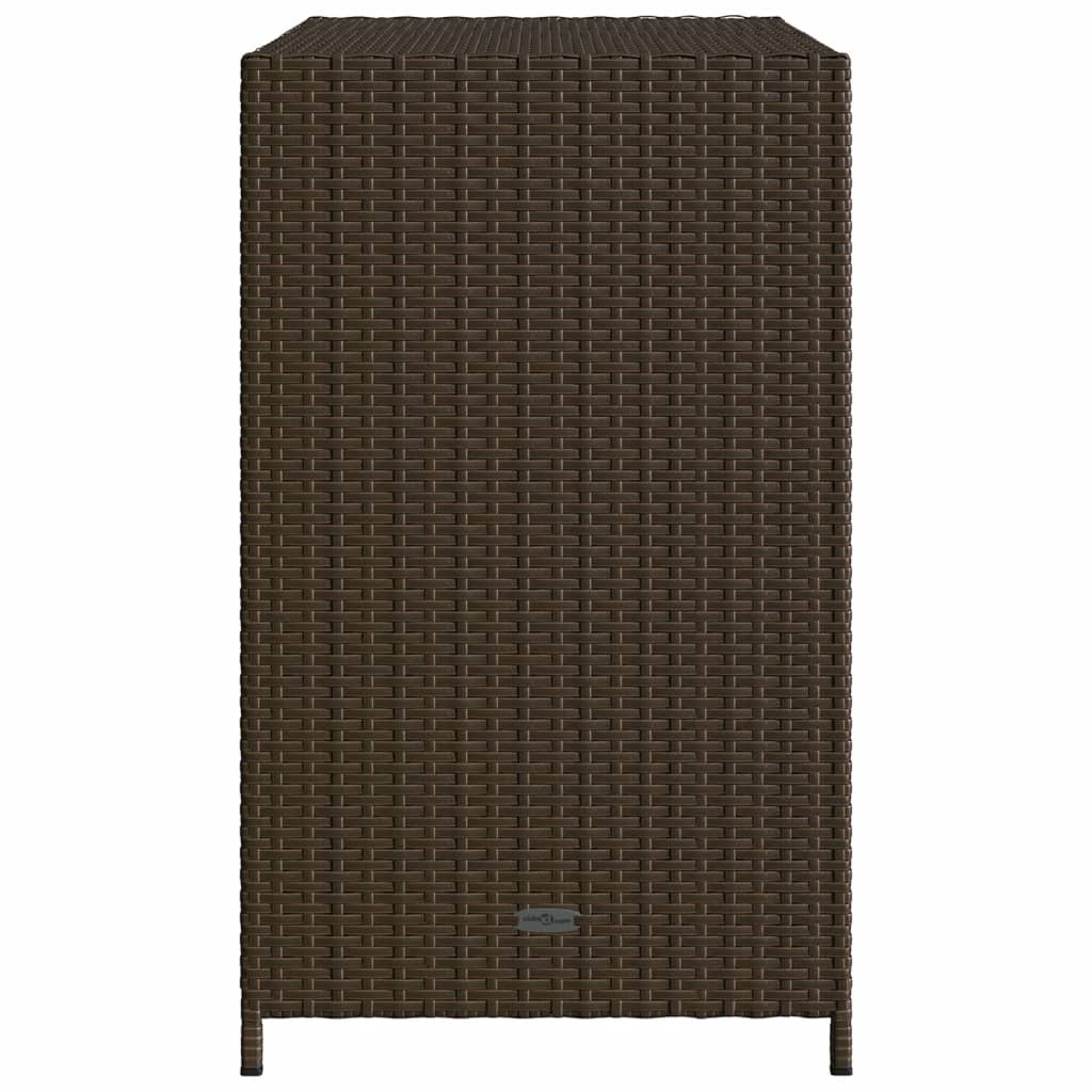 Garden Storage Cabinet Brown 83x45x76 cm Poly Rattan