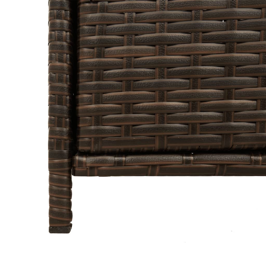 Garden Storage Cabinet Brown 83x45x76 cm Poly Rattan