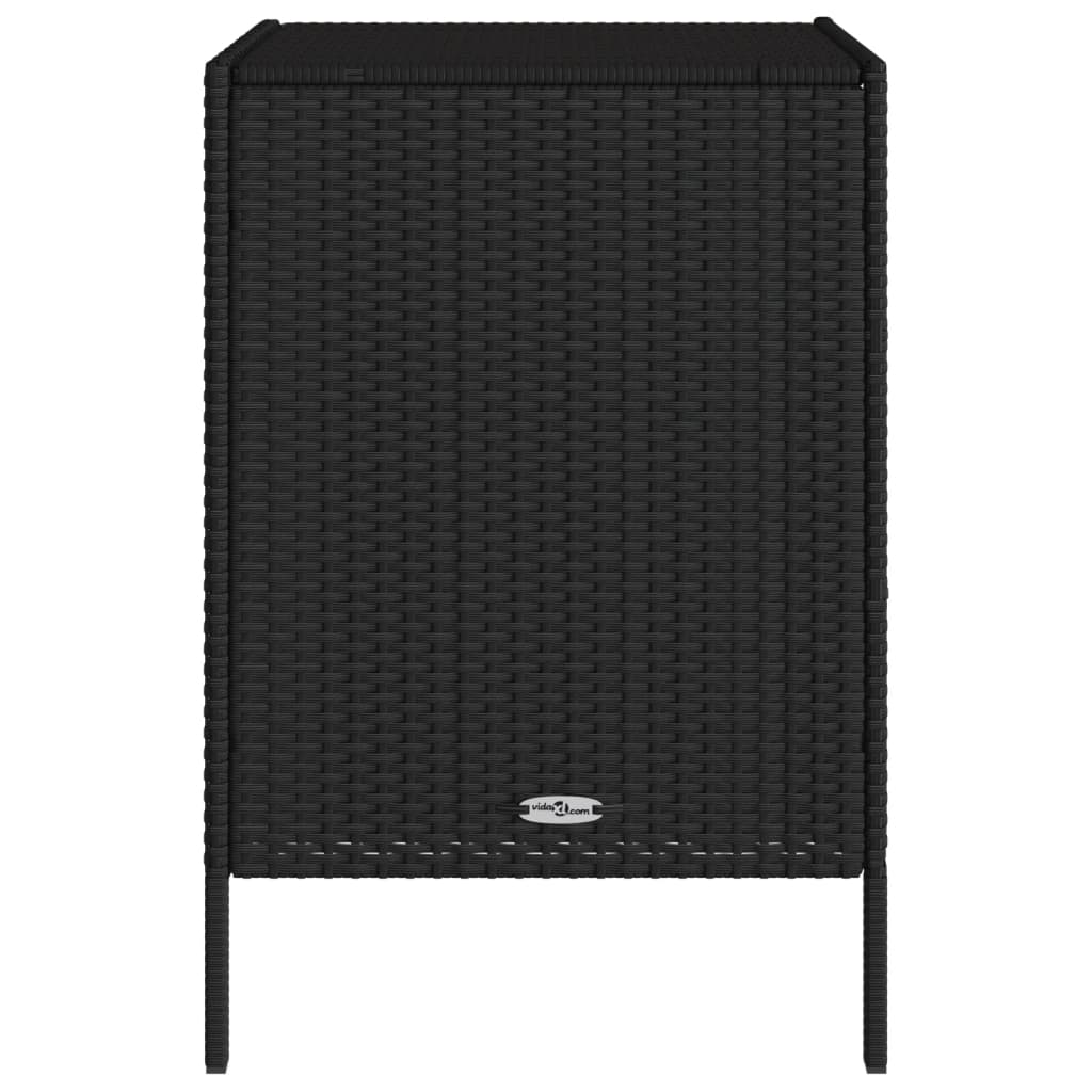 Garden Storage Cabinet Black 55x59x80 cm Poly Rattan