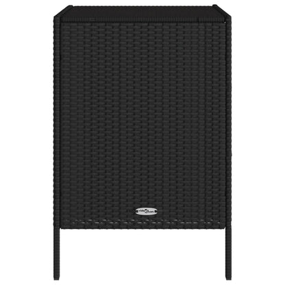 Garden Storage Cabinet Black 55x59x80 cm Poly Rattan