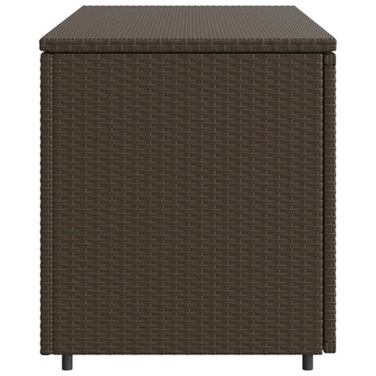 Garden Storage Cabinet Brown 110x55x60.5 cm Poly Rattan