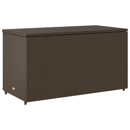 Garden Storage Cabinet Brown 110x55x60.5 cm Poly Rattan