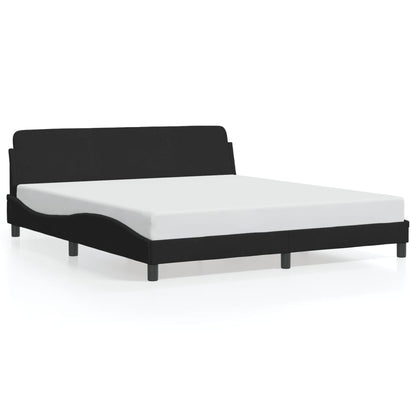 Bed Frame "Dover" Black 180x200 cm Super King Velvet