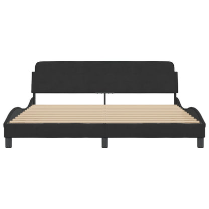 Bed Frame "Dover" Black 180x200 cm Super King Velvet