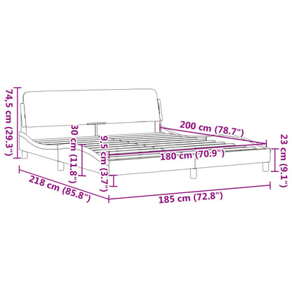 Bed Frame "Dover" Black 180x200 cm Super King Velvet
