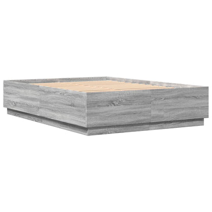 Bed Frame without Mattress Grey Sonoma 160x200 cm