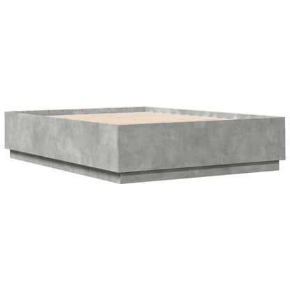 Bed Frame without Mattress Concrete Grey 150x200 cm King Size