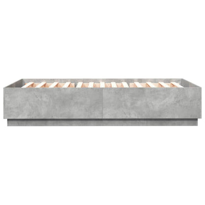 Bed Frame without Mattress Concrete Grey 150x200 cm King Size