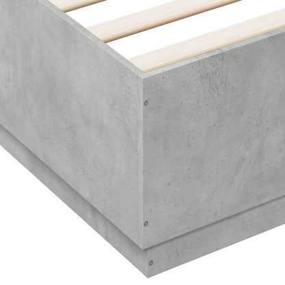 Bed Frame without Mattress Concrete Grey 150x200 cm King Size