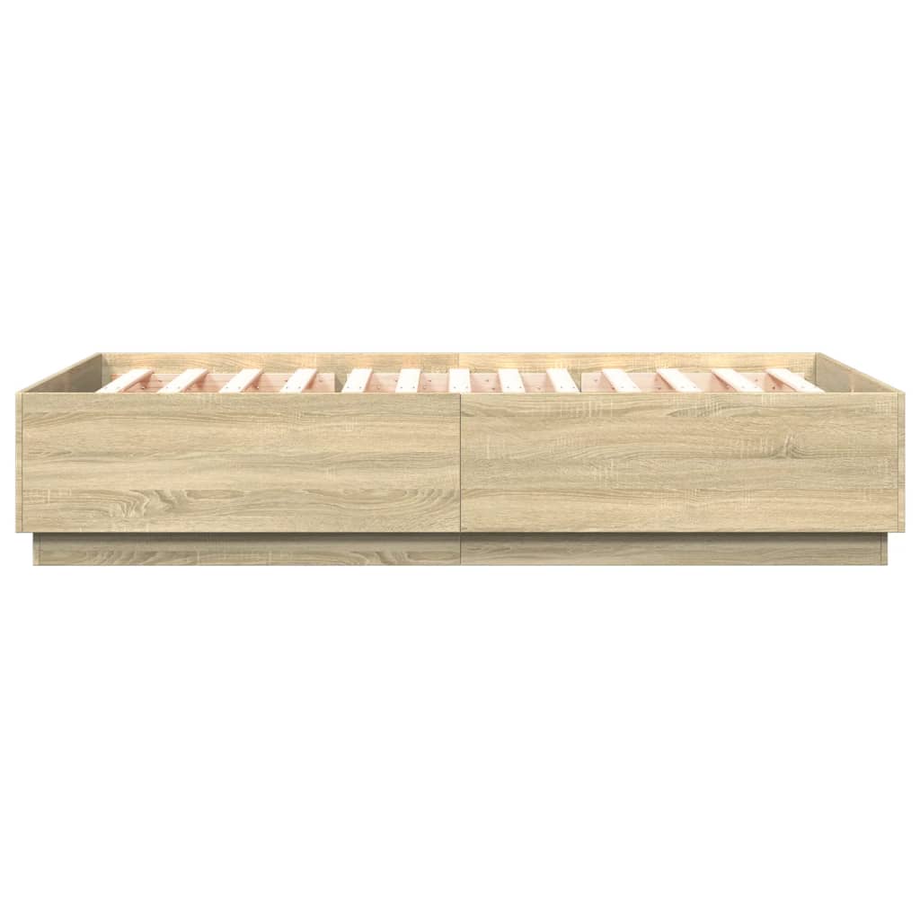 Bed Frame without Mattress Sonoma Oak 120x200 cm