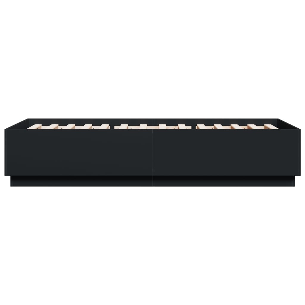 Bed Frame without Mattress Black 100x200 cm