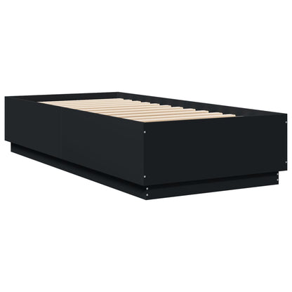 Bed Frame without Mattress Black 100x200 cm