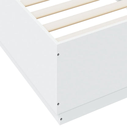 Bed Frame without Mattress White 90x200 cm