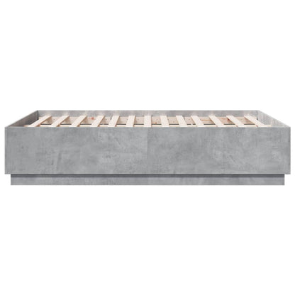Bed Frame without Mattress Concrete Grey 140x190 cm