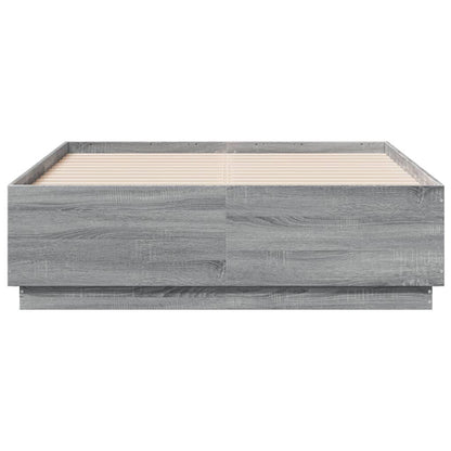 Bed Frame without Mattress Grey Sonoma 140x190 cm
