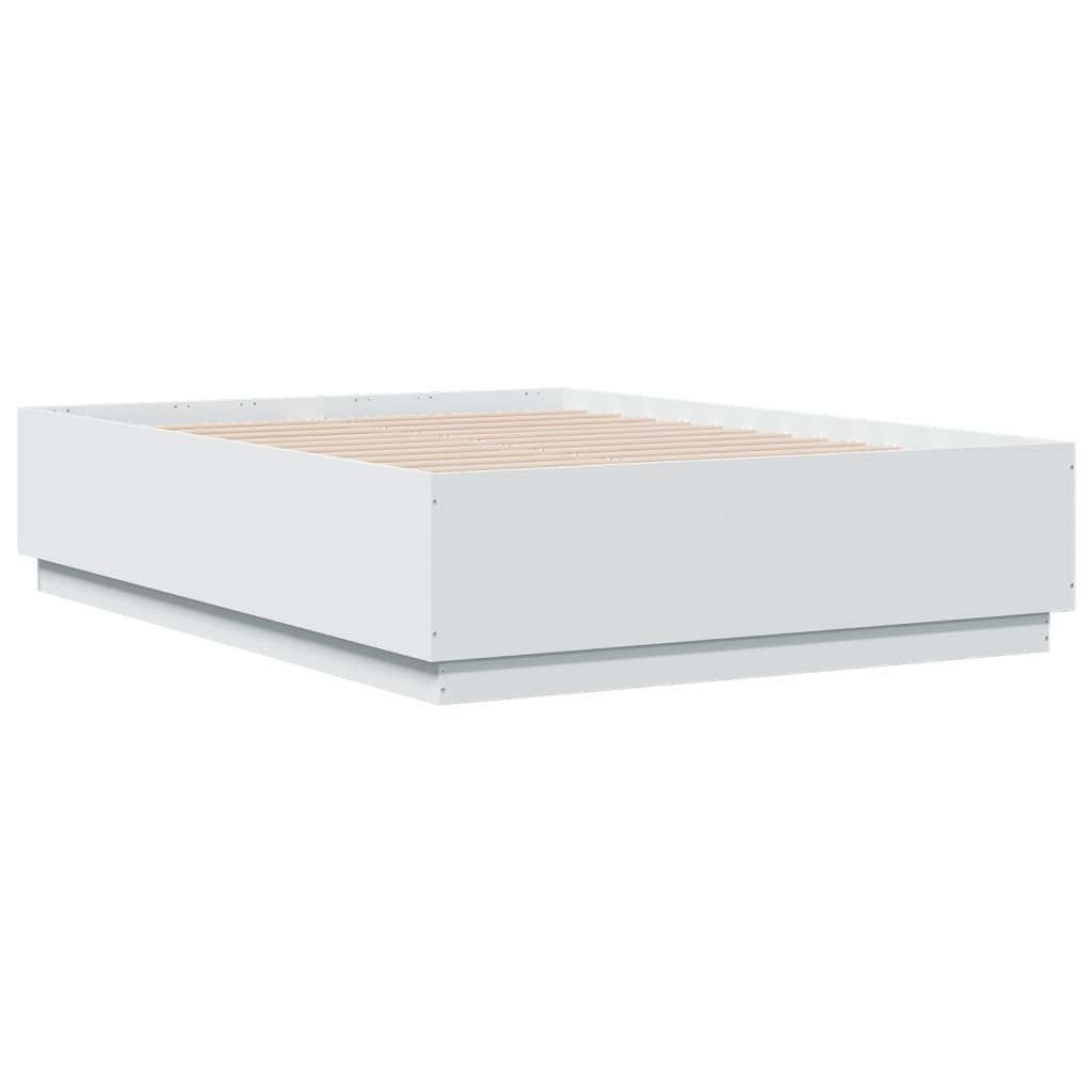Bed Frame without Mattress White 135x190 cm Double