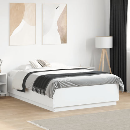 Bed Frame without Mattress White 135x190 cm Double