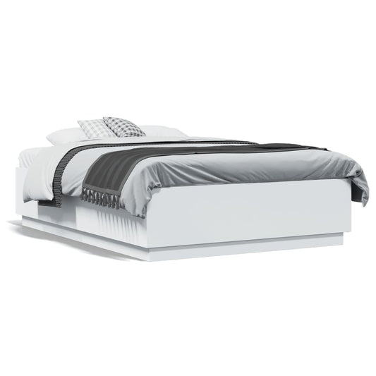 Bed Frame without Mattress White 135x190 cm Double