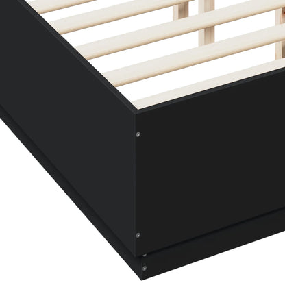 Bed Frame without Mattress Black 120x190 cm Small Double