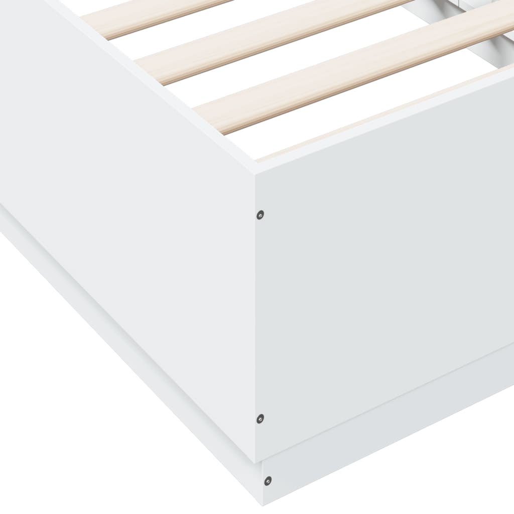 Bed Frame without Mattress White 90x190 cm Single