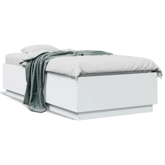 Bed Frame without Mattress White 90x190 cm Single