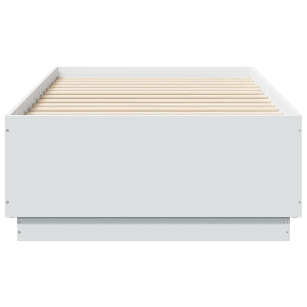 Bed Frame without Mattress White 75x190 cm Small Single