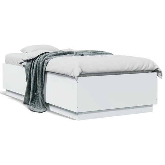 Bed Frame without Mattress White 75x190 cm Small Single