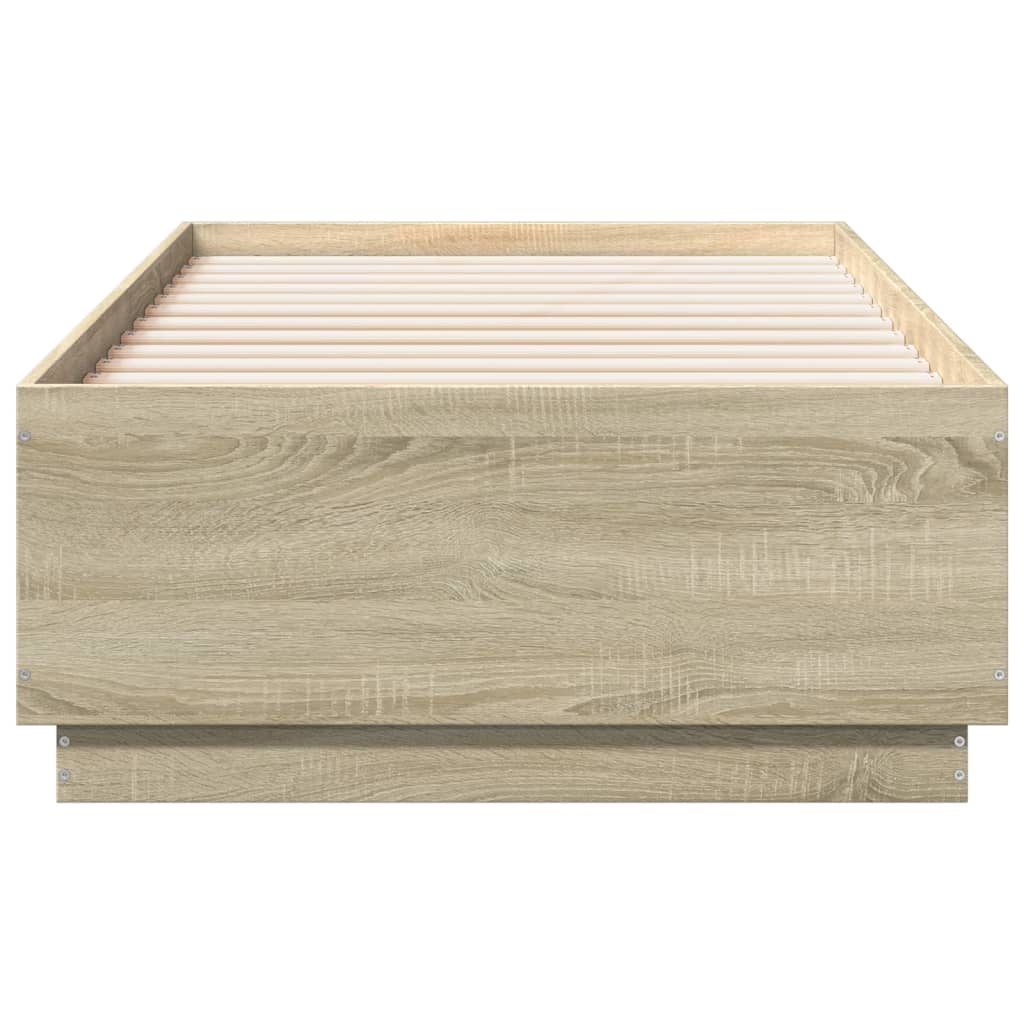 Bed Frame without Mattress Sonoma Oak 75x190 cm Small Single