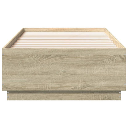 Bed Frame without Mattress Sonoma Oak 75x190 cm Small Single